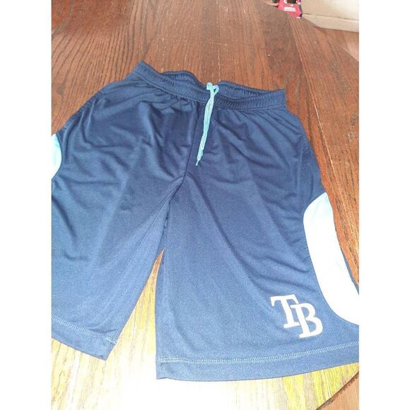 Small TX3 Cool MLB Tampa Bay Ray Florida Casual Athletic Shorts Drawstring Waist - Picture 2 of 5